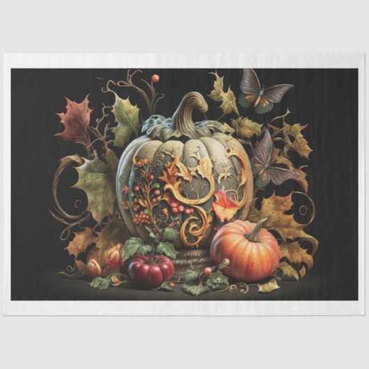 tissuepapier- herfst 'N' pompoenen Tissuepapier (Voorkant)