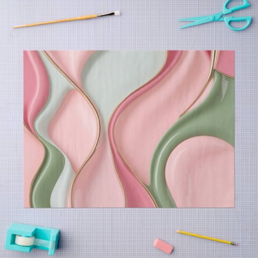 Tissuepapier in stijlvolle abstracte grafiek (Craft)
