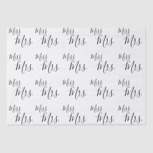 Tissuepapier - Juffrouw tot Mevrouw (Voorkant)