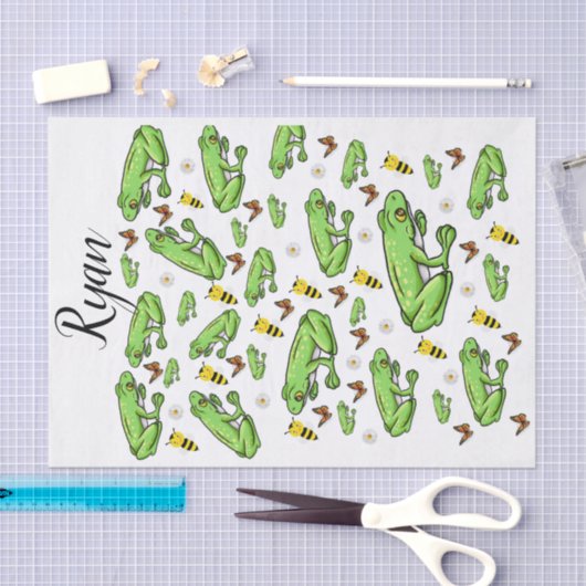 tissuepapier kikkers hommel (Craft)