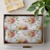 Tissuepapier Klein Patroon Rode & Gouden Pioenroze (Geschenk)