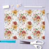 Tissuepapier Klein Patroon Rode & Gouden Pioenroze (Craft)
