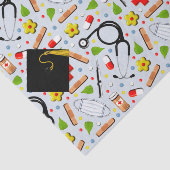 Tissuepapier met afstudeercadeau voor dokter (Detail)