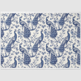 Tissuepapier met bamboe- en pauwontwerp in chinois