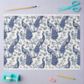 Tissuepapier met bamboe-ornament en pauw in chinoi (Craft)