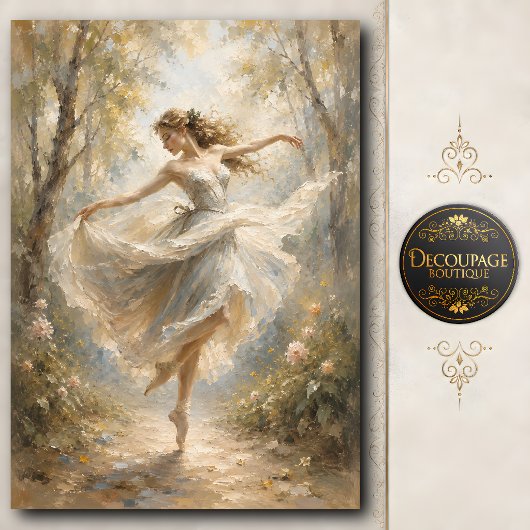 Tissuepapier met bosballetdanseres
