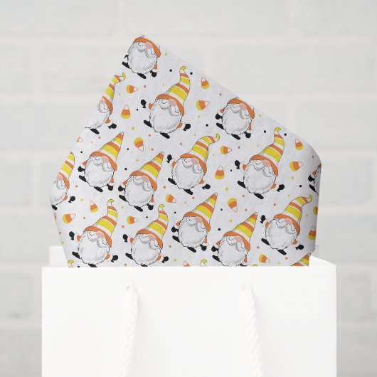 Tissuepapier met Decoupage van Candy Corn, Hallowe (Cadeauzakje)