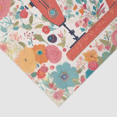 Tissuepapier met decoupage van vintage naaimachine (Detail)