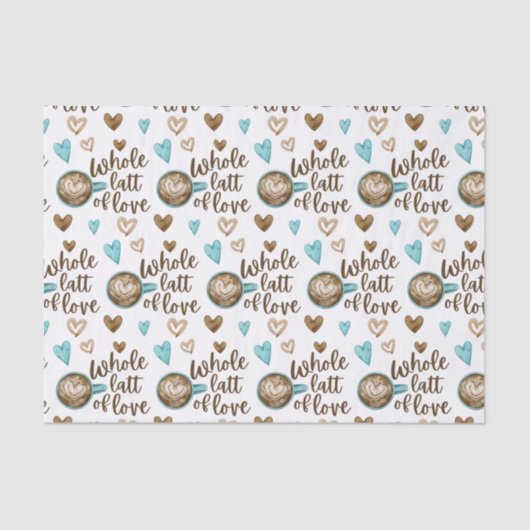 Tissuepapier met een hele latte liefde  (Voorkant)