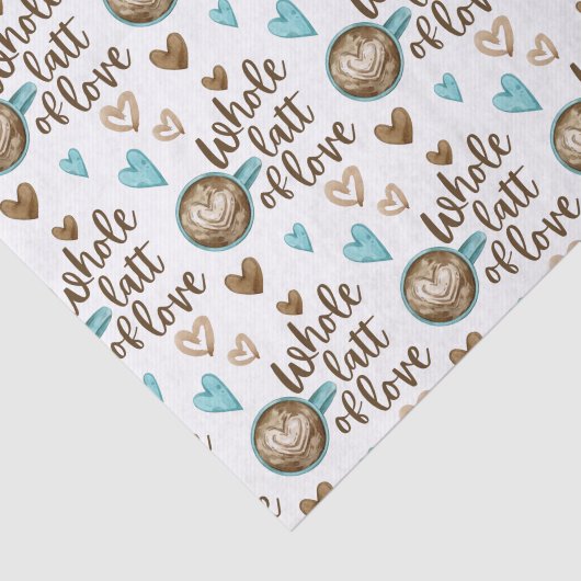Tissuepapier met een hele latte liefde  (Detail)