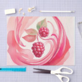 Tissuepapier met frambozen decoupage (Craft)