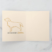 Tissuepapier met Golden Retriever  Kaart (Binnen)