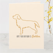 Tissuepapier met Golden Retriever  Kaart (Gele Bloem)