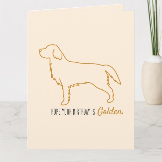 Tissuepapier met Golden Retriever  Kaart (Voorkant)