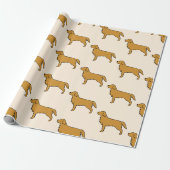 Tissuepapier met Gouden Retriever Cadeaupapier (Uitgerold)