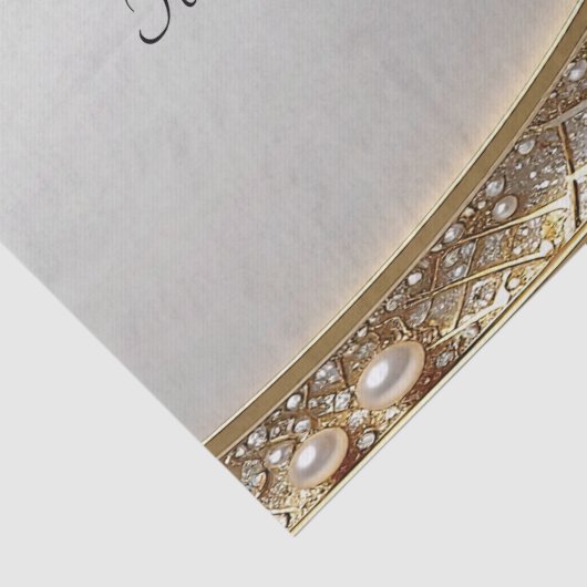 Tissuepapier met gouden sierlijst (Detail)