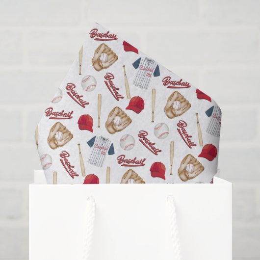 Tissuepapier met honkbalprint (Cadeauzakje)