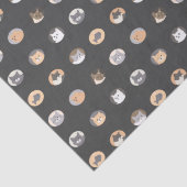 Tissuepapier met kattengezicht en kattenprint (Detail)