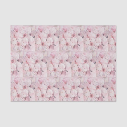 Tissuepapier met Kersenbloesem en Muzieknoten (Voorkant)