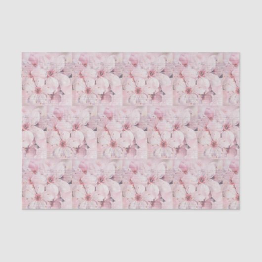 Tissuepapier met Kersenbloesems en Muzieknoten (Voorkant)