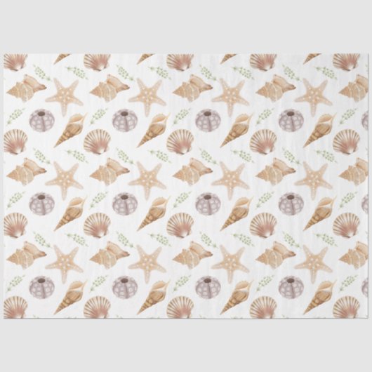 Tissuepapier met ontwerp uit de Mariene Levens Ser (Voorkant)