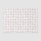 Tissuepapier met schelpen, decoupage strand kust (Voorkant)