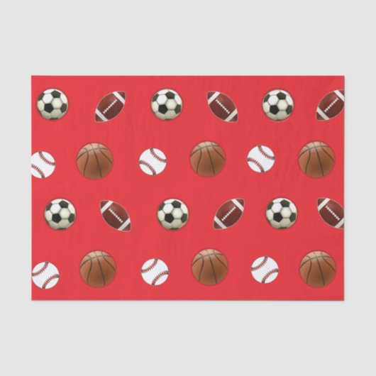Tissuepapier met sportthema cadeau (Voorkant)
