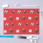 Tissuepapier met sportthema cadeau (Craft)
