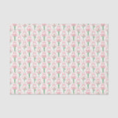 Tissuepapier met strik, roze bloemendecoupe (Voorkant)