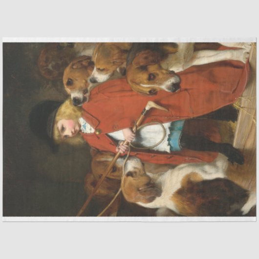 Tissuepapier met vintage afbeeldingen van honden (Voorkant)