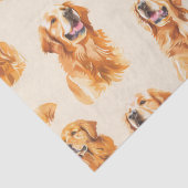 Tissuepapier met vrolijke Golden Retriever (Detail)