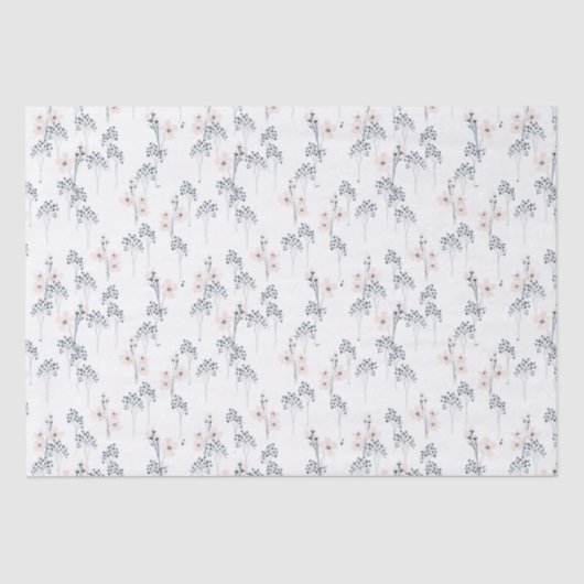 Tissuepapier met waterverf wildbloemmotief (Voorkant)