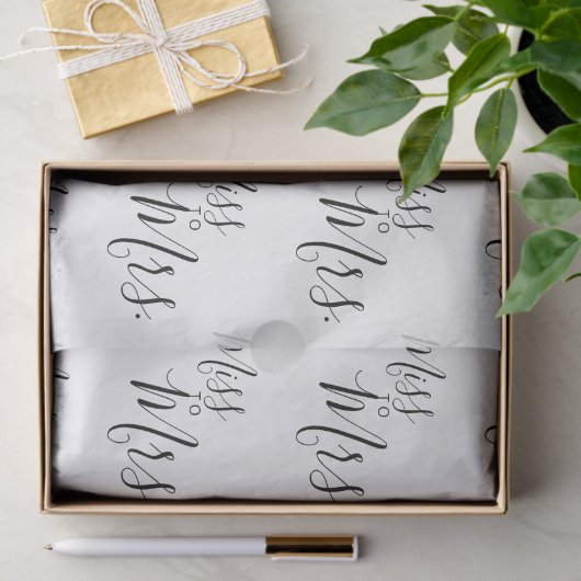 Tissuepapier - Miss to Mrs. (Geschenk)