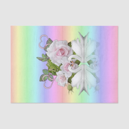 tissuepapier pastel witte zwanen (Voorkant)