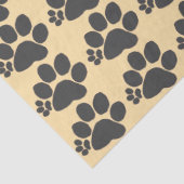 Tissuepapier - polydactyle pootafdruk op beige (Detail)