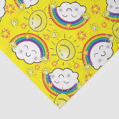 Tissuepapier Regenboog Zon Wolken Geel (Detail)
