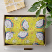 Tissuepapier Regenboog Zon Wolken Geel (Geschenk)