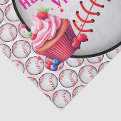 Tissuepapier Roze Honkbal Gefeliciteerd (Detail)