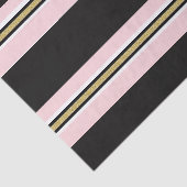 Tissuepapier Roze & Wit Goud Zwart Streep (Detail)