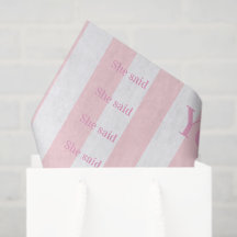 Tissuepapier roze & witte streep Ze zei Ja!