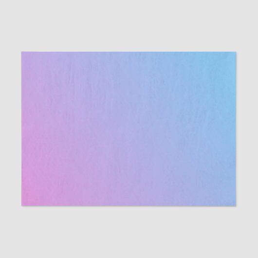 Tissuepapier van roze naar blauwe ombré  (Voorkant)