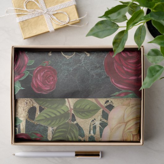 tissuepapier voor  bijen en rozen (Geschenk)