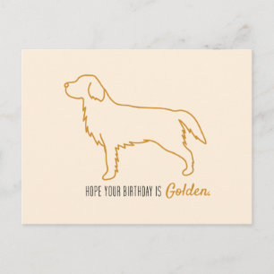 Tissuepapier voor de Golden Retriever Briefkaart