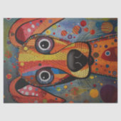 Tissuepapier voor decoupage met regenbooghond (Voorkant)