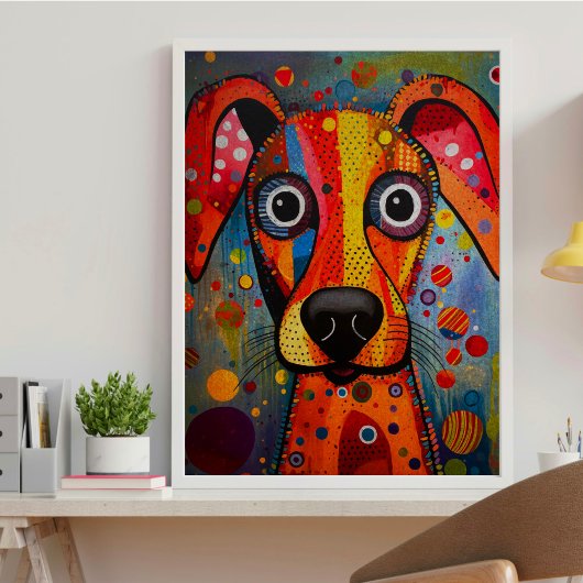 Tissuepapier voor decoupage met regenbooghond