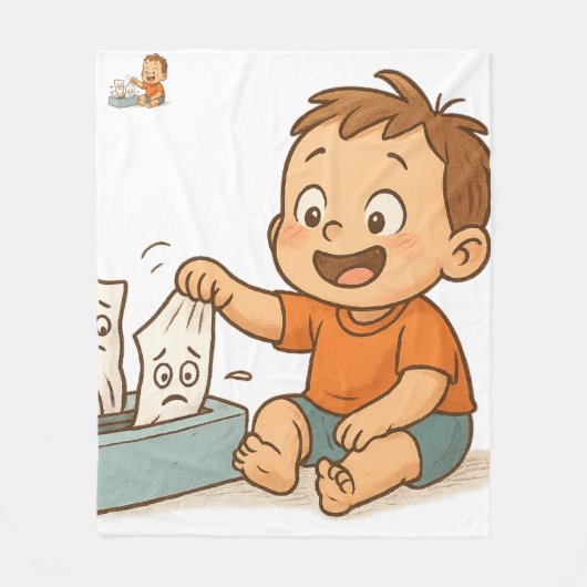 Tissues in Trouble Fleece Deken (Voorkant)