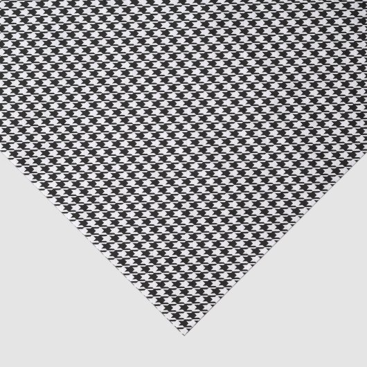 Tissuevellen, Zwart Witte Houndstooth Patroon Tissuepapier (Detail)