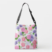 Tit-vogel en -bloemen crossbody tas (Achterkant)