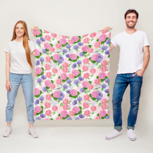 Tit-vogel en -bloemen fleece deken