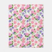 Tit-vogel en -bloemen fleece deken (Voorkant)